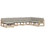 vidaXL Ensemble de canapés d'extérieur 8 Pièces Blanc et gris clair