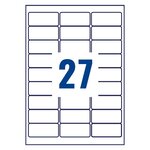 Etiquette de sécurité laser 63 5 x 29 6 mm avery l6114-20 blanche - pochette de 540