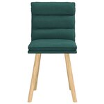vidaXL Chaises à manger lot de 2 vert foncé tissu