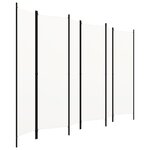 vidaXL Cloison de séparation 6 panneaux Blanc 300x180 cm