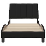 vidaXL Cadre de lit sans matelas noir 90x200 cm tissu