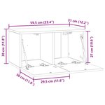 vidaXL Meuble TV mural Blanc 59 5 x 31 x 30 cm Bois d'ingénierie