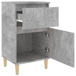 vidaXL Table de chevet gris béton 40x35x70 cm