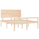 vidaXL Lit pour personne âgée sans matelas 160x200 cm bois massif