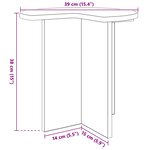 vidaXL Table d'appoint 2 pièces Chêne Sonoma Ø 39 x 38 cm