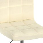 vidaXL Tabouret de bar pivotant Crème Tissu