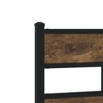vidaXL Cadre de lit en métal sans matelas chêne fumé 140x190 cm