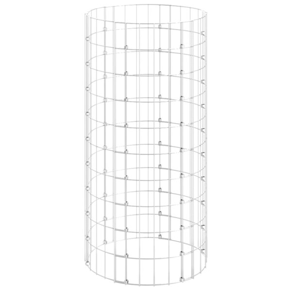 vidaXL Poteau à gabion circulaire Acier galvanisé Ø50x100 cm