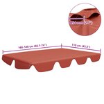 vidaXL Toit rechange balançoire terre cuite 188/168x145/110 cm