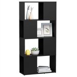 vidaXL Bibliothèque/Séparateur de pièce Gris Bois d'ingénierie