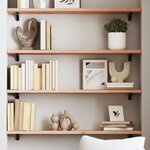 vidaXL Étagère murale 100x20x2 cm bois de chêne massif non traité