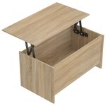 vidaXL Table basse chêne sonoma 102x55 5x52 5 cm bois d'ingénierie