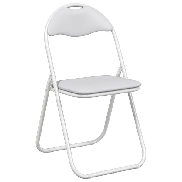 vidaXL Chaise pliante 8 Pièces Blanc 48 x 43 5 x 81 cm Simili cuir