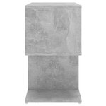 vidaXL Table de chevet gris béton 50x30x51 5 cm bois d'ingénierie