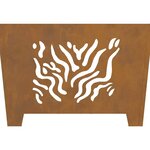 vidaXL Braise Marron 60 x 60 x 40 cm Acier