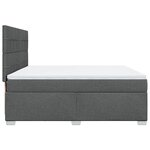 vidaXL Sommier à lattes de lit avec matelas Gris foncé 180x200cm Tissu