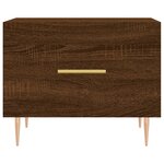 vidaXL Tables basses 2 Pièces chêne marron 50x50x40 cm bois d'ingénierie