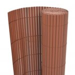 vidaXL Clôture de jardin double face 90x400 cm Marron
