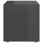 vidaXL Meubles TV 2 Pièces gris brillant 37x35x37 cm bois d’ingénierie