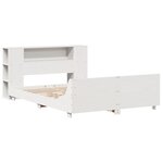 vidaXL Cadre de lit sans matelas blanc 150x200 cm bois de pin massif