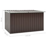 vidaXL Boîte de rangement de jardin Marron 171x99x93 cm
