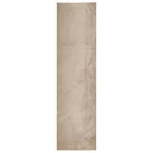 vidaXL Tapis doux à poils moyens et lavable HUARTE Sable 80 x 400 cm