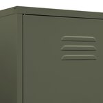 vidaXL Garde-robe Vert olive 90x50x180 cm Acier