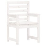 vidaXL Ensemble à manger de jardin 7 Pièces blanc bois massif de pin