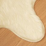 vidaXL Tapis en fausse Tafalla Crème 80 x 120 cm Polyester