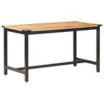 vidaXL Table à manger 140x70x76 cm Bois de manguier brut massif