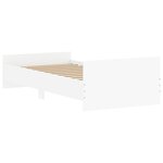 vidaXL Cadre de lit blanc 90x200 cm bois d'ingénierie