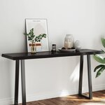 vidaXL Dessus de table bois massif traité bordure assortie