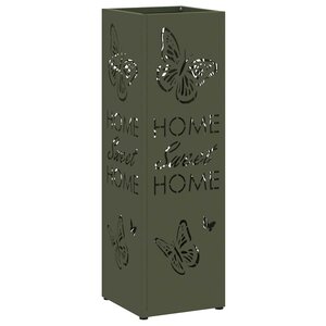 vidaXL Porte-parapluie Olive 15 5 x 15 5 x 49 cm Métal