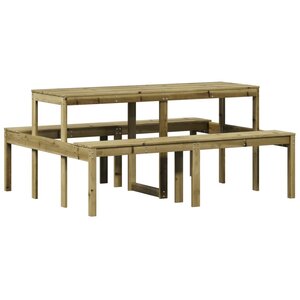 vidaXL Table de pique-nique 160x134x75 cm bois de pin imprégné
