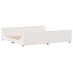 vidaXL Lit bibliothèque sans matelas blanc 180x200 cm bois massif