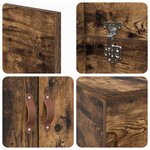vidaXL Cadre de lit Chêne fumé 200 x 100 x 31 5 cm Bois d'ingénierie