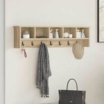 vidaXL Porte-manteau mural avec étagère Chêne sonoma 100 x 16 x 26 cm