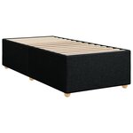 vidaXL Sommier à lattes de lit avec matelas Noir 90x200 cm Tissu