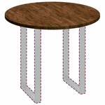 vidaXL Plateau de table Marron clair Ø 90 x 2.5 cm Chêne massif