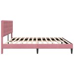 vidaXL Cadre de lit avec tête de lit Rose 180 x 200 cm Velours
