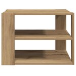 vidaXL Table basse chêne artisanal 58x58x40 cm bois d'ingénierie
