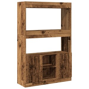 vidaXL Buffet haut vieux bois 92x33x140 cm bois d'ingénierie