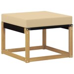 vidaXL Ensemble de canapés d'extérieur 7 pc Blanc et Beige