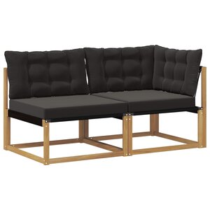 vidaXL Ensemble de canapés d'extérieur Bois d'Acacia Massif Blanc