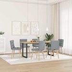 vidaXL Chaises à manger lot de 6 gris clair tissu