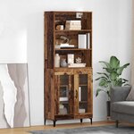 vidaXL Haut Armoire Bois Ancien 69 5 x 34 x 180 cm Bois d'ingénierie