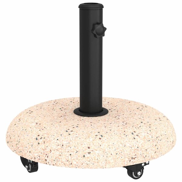 vidaXL Pied de parasol Jaune  Noir 45 x 45 x 40 cm Béton  Métal
