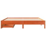 vidaXL Cadre de lit sans matelas cire marron 180x200cm bois pin massif