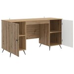 vidaXL Bureau Chêne artisanal 142 5 x 50 x 75 cm Bois d'ingénierie