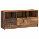 vidaXL Meuble TV Bois ancien 102 x 34 5 x 47 cm Bois d'ingénierie